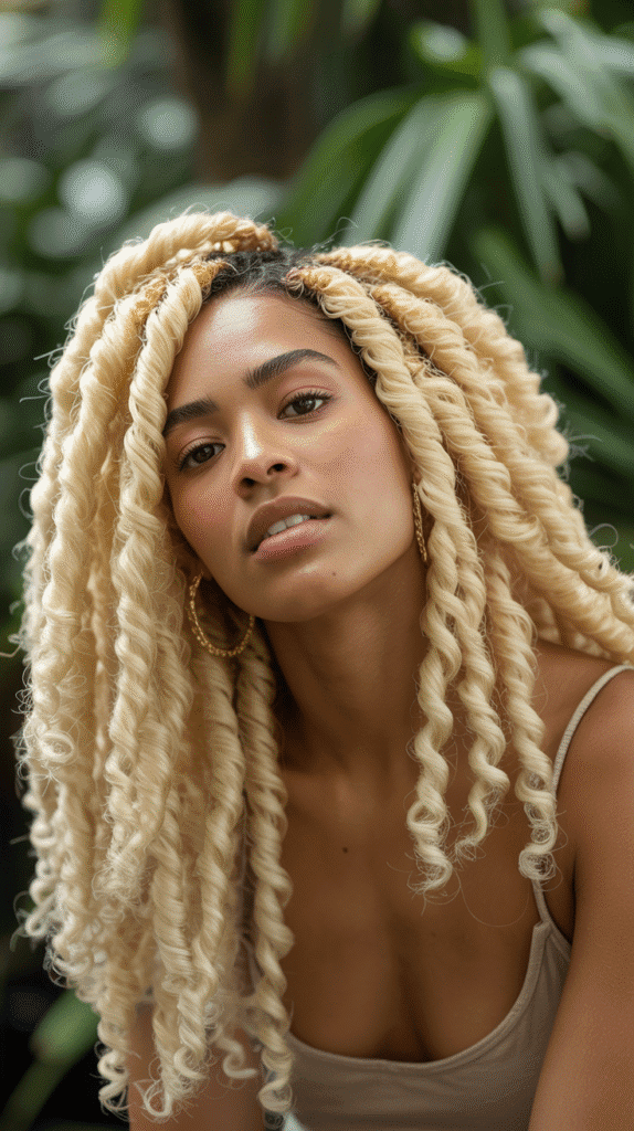 30 Curly Blonde Hairstyles for Black Women That Bring Volume & Bounce 16 Blonde Passion Twists