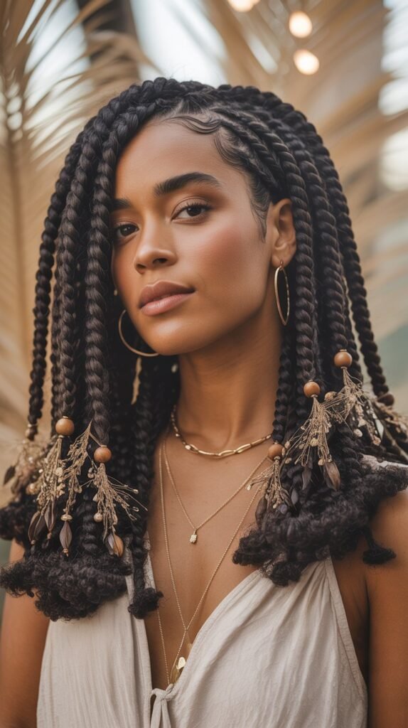  Shoulder-Length Boho Braids
