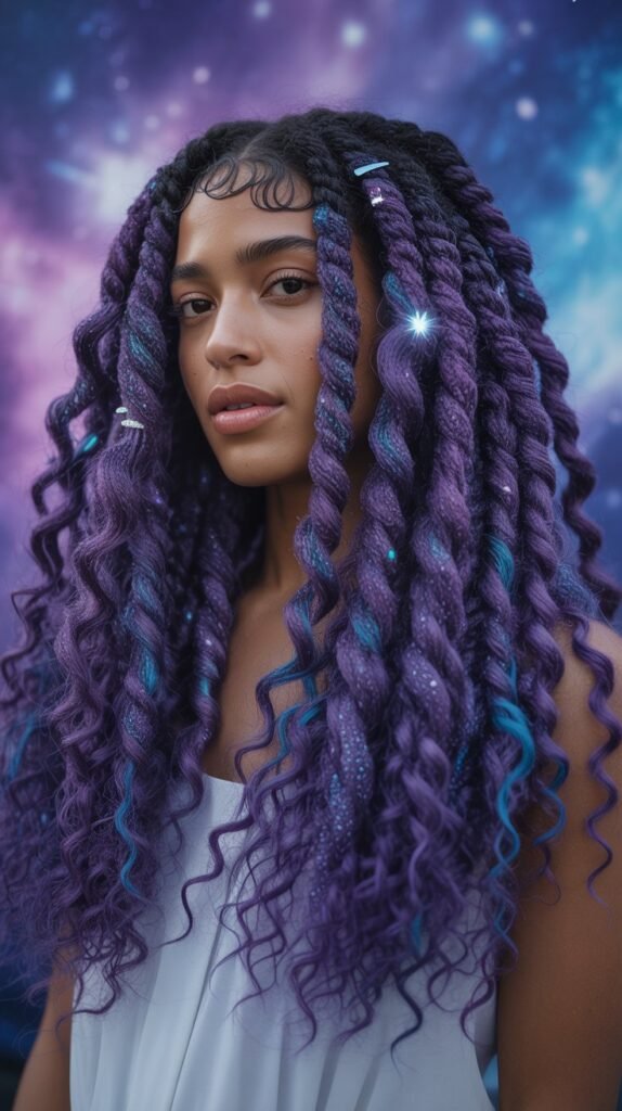 Galactic Purple and Blue Passion Twists