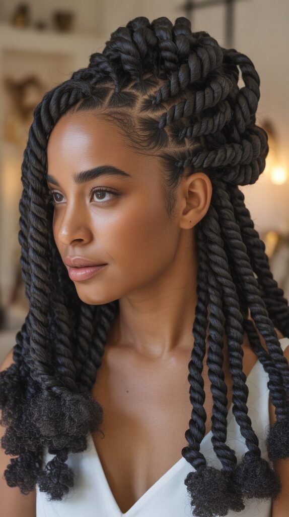  Half-Up Half-Down Twisted Styles