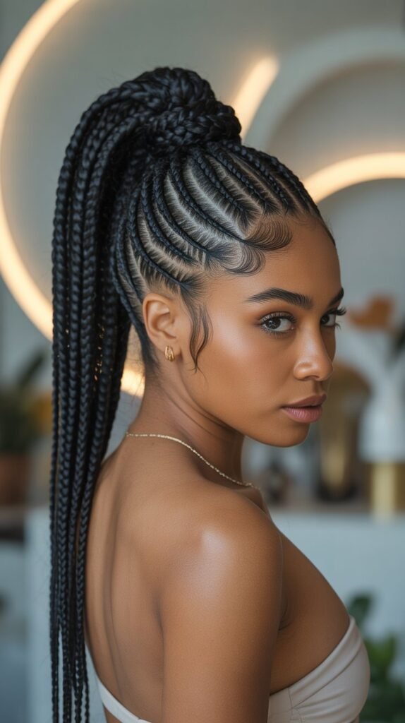 Ponytail Braids for Sleek Updos