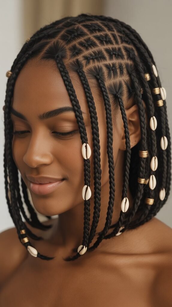 Bob-Length Fulani Braids