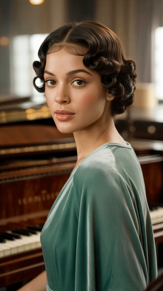 30 Beautiful 1930s Hairstyles for Black Women That Inspire Grace 12 Temple Curls with Smooth Crown