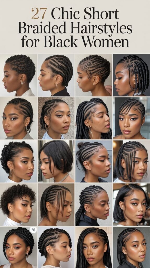 27 Chic Short Braided Hairstyles for Black Women