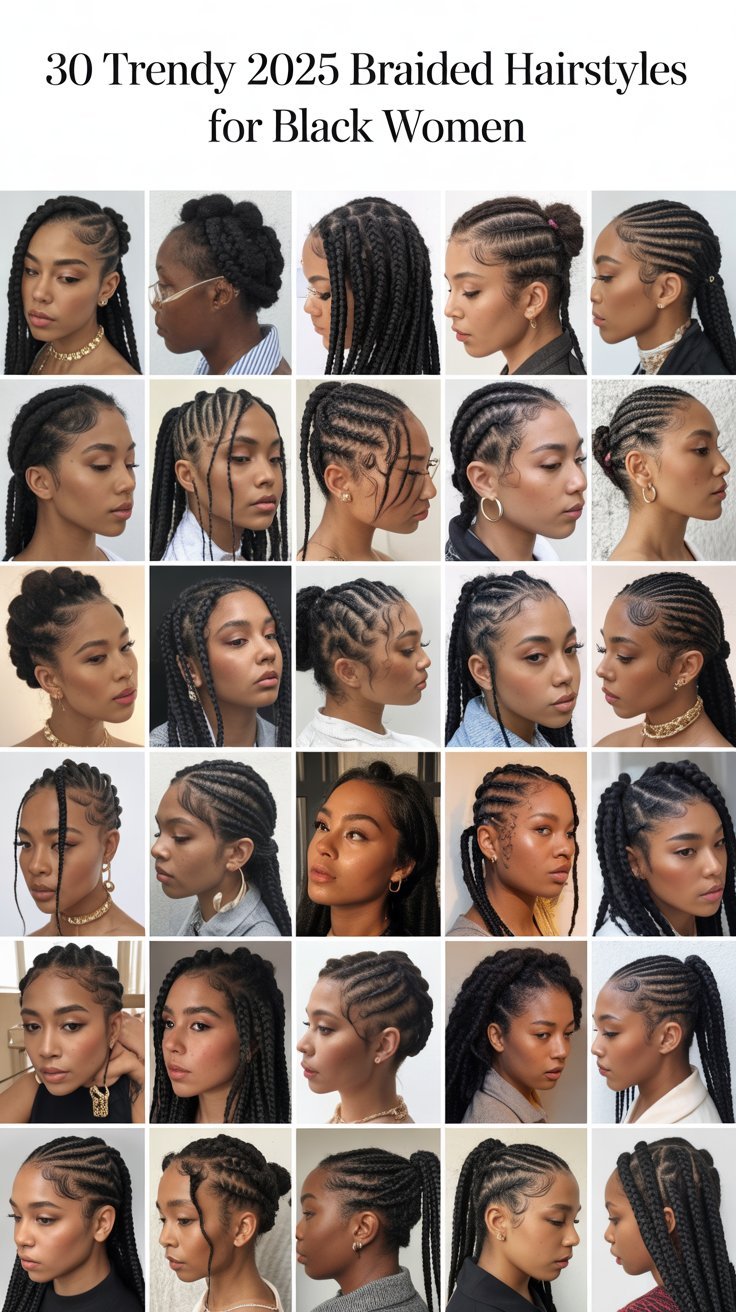30 Trendy 2025 Braided Hairstyles for Black Women