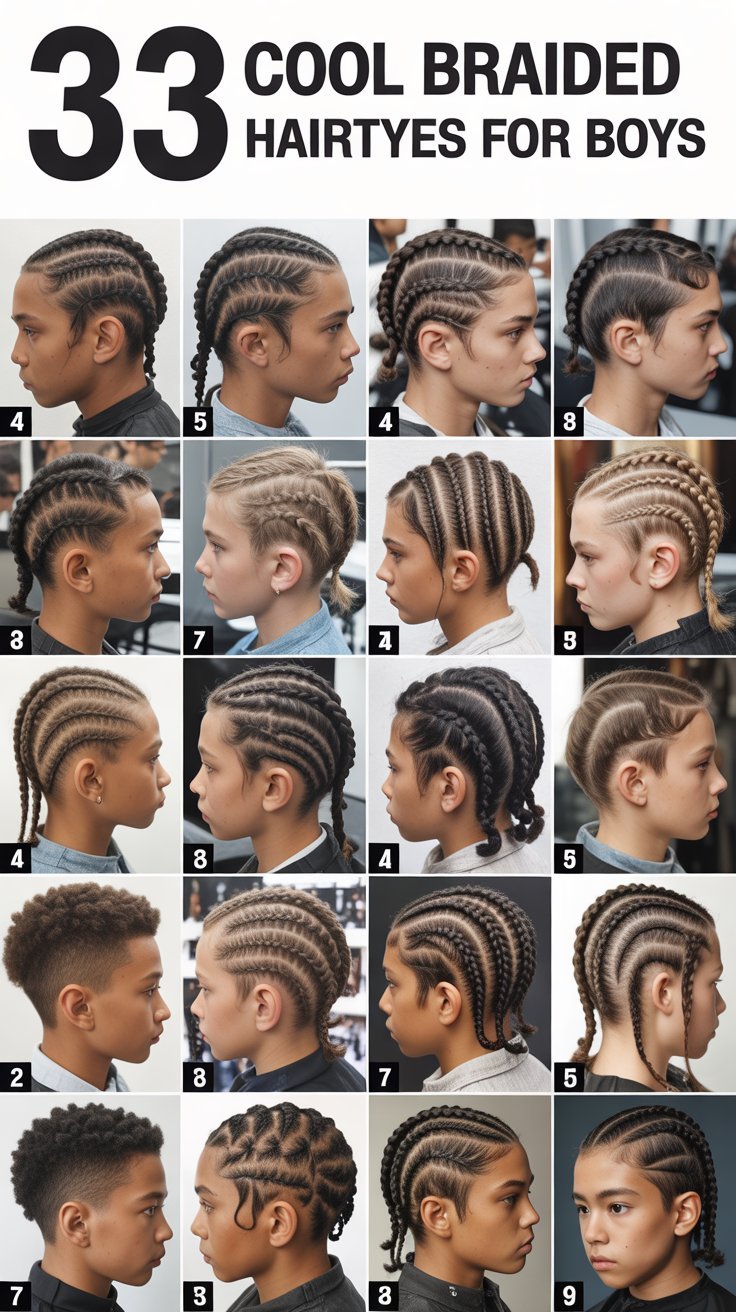 33 Cool Braided Hairstyles for Boys