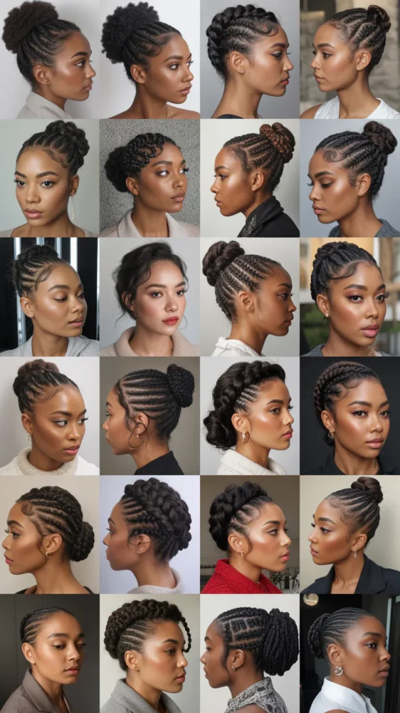 Elegant Updo Braided Hairstyles for Black Women