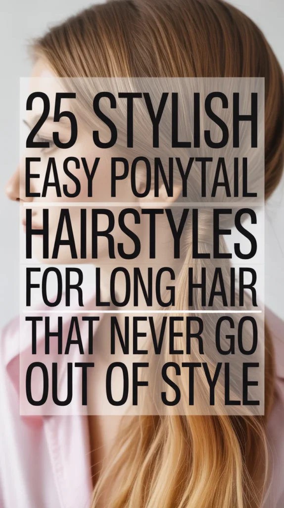 Stylish Easy Ponytail Hairstyles for Long Hair That Never Go Out of Style