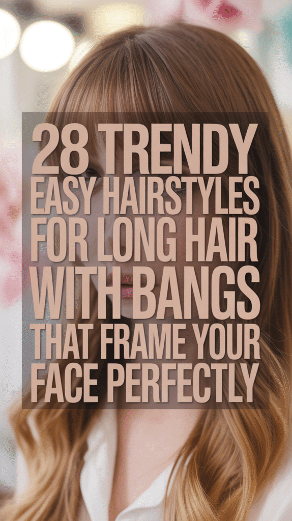 Trendy Easy Hairstyles for Long Hair with Bangs That Frame Your Face Perfectly