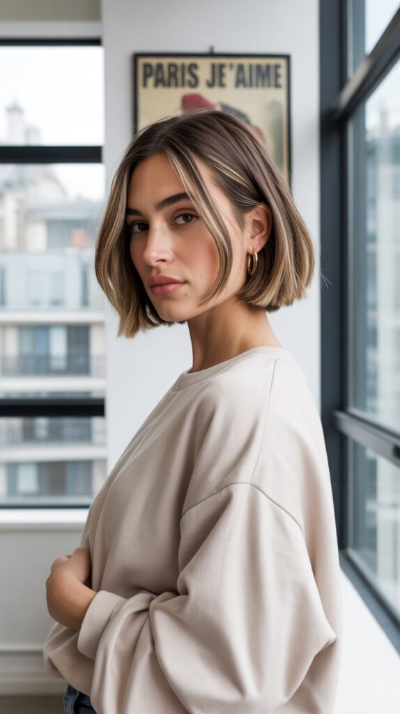 27 Modern French Short Hairstyles That Are Parisian-Approved 18 The Piece-y Textured Bob