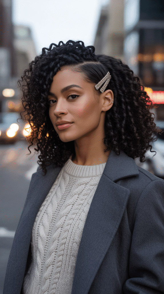 33 Trendy Winter Hairstyles for Black Women in 2025 You'll Fall in Love With 6 Natural Twist-Out with Side Part