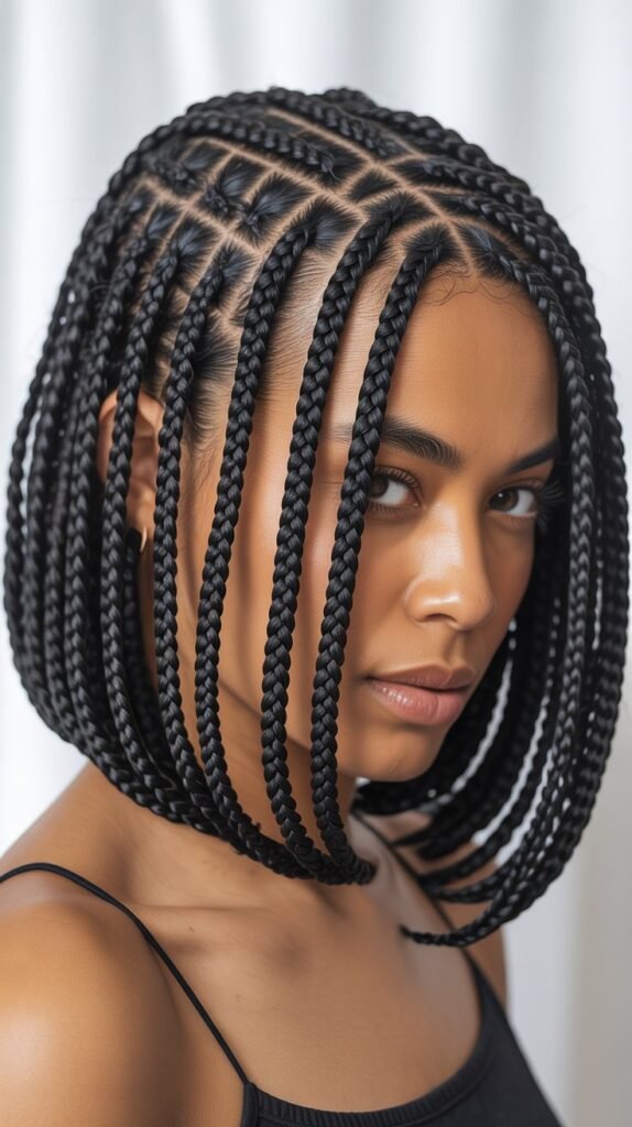 Short Box Braids Bob