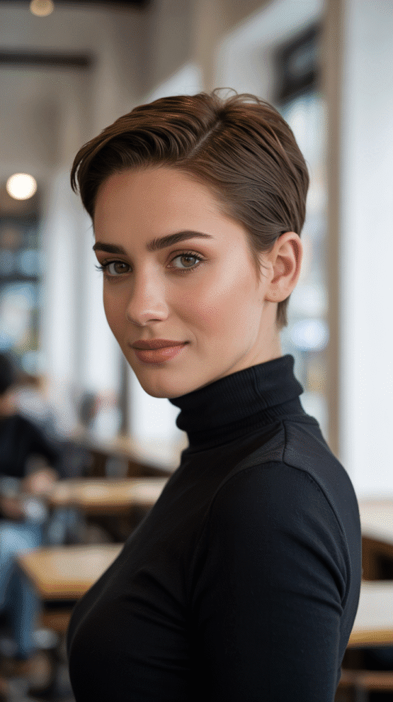33 Easy French Hairstyles for Short Hair That Look Modern and Fresh 5 Slicked-Back Pixie with Texture