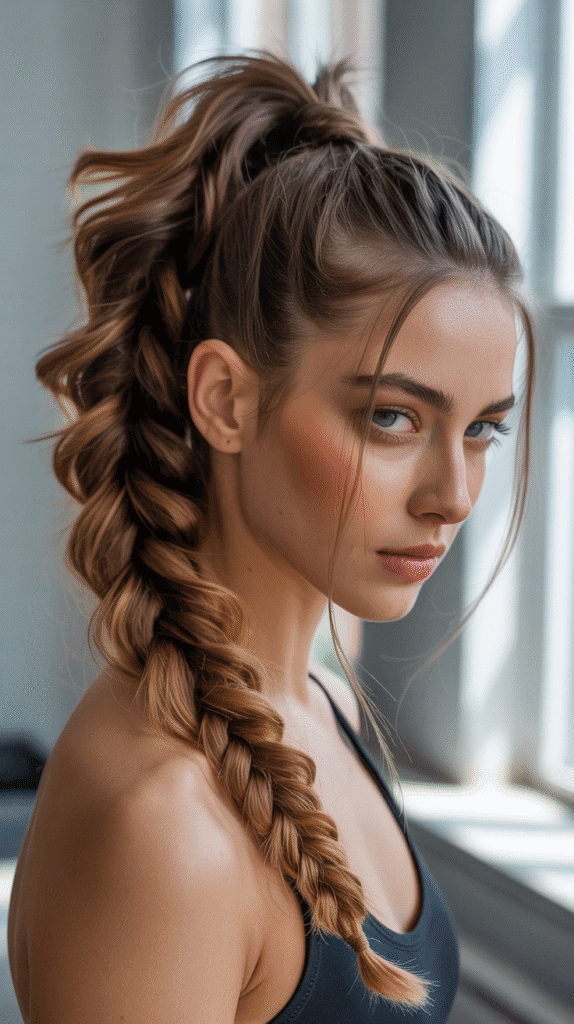33 Trendy French Braided Hairstyles with a Chic Twist 16 Side French Braid into Ponytail