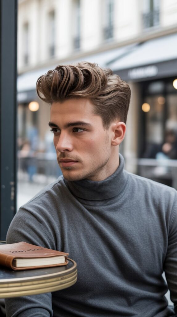 30 Latest French Hairstyles for Men That Exude Style 25 Loose French Pompadour