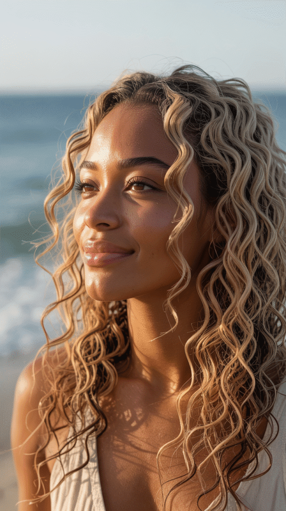 30 Curly Blonde Hairstyles for Black Women That Bring Volume & Bounce 20 Sandy Blonde Beach Waves
