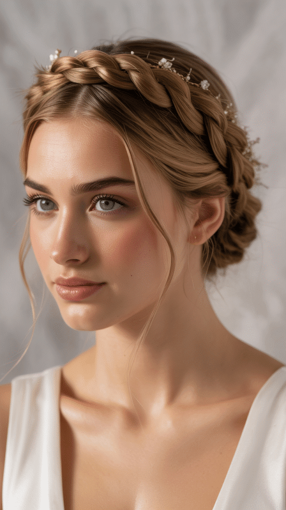 27 Easy Hairstyles for Long Hair for School That Are Cute and Quick 25 Twisted Crown Braid