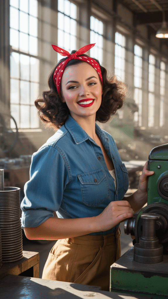 27 Easy 1930s Hairstyles for Long Hair Tutorial for Beginners 18 Pin-Up Curls with Bandana