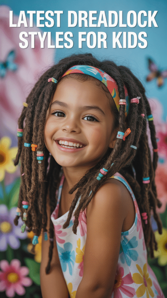 30 Latest Dreadlock Styles for Kids That Are Adorable 25 Loc Headband Style