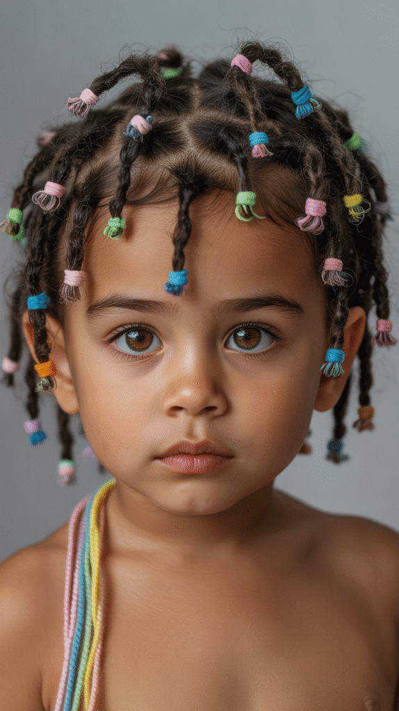 30 Latest Dreadlock Styles for Kids That Are Adorable 15 Mini Buns Throughout