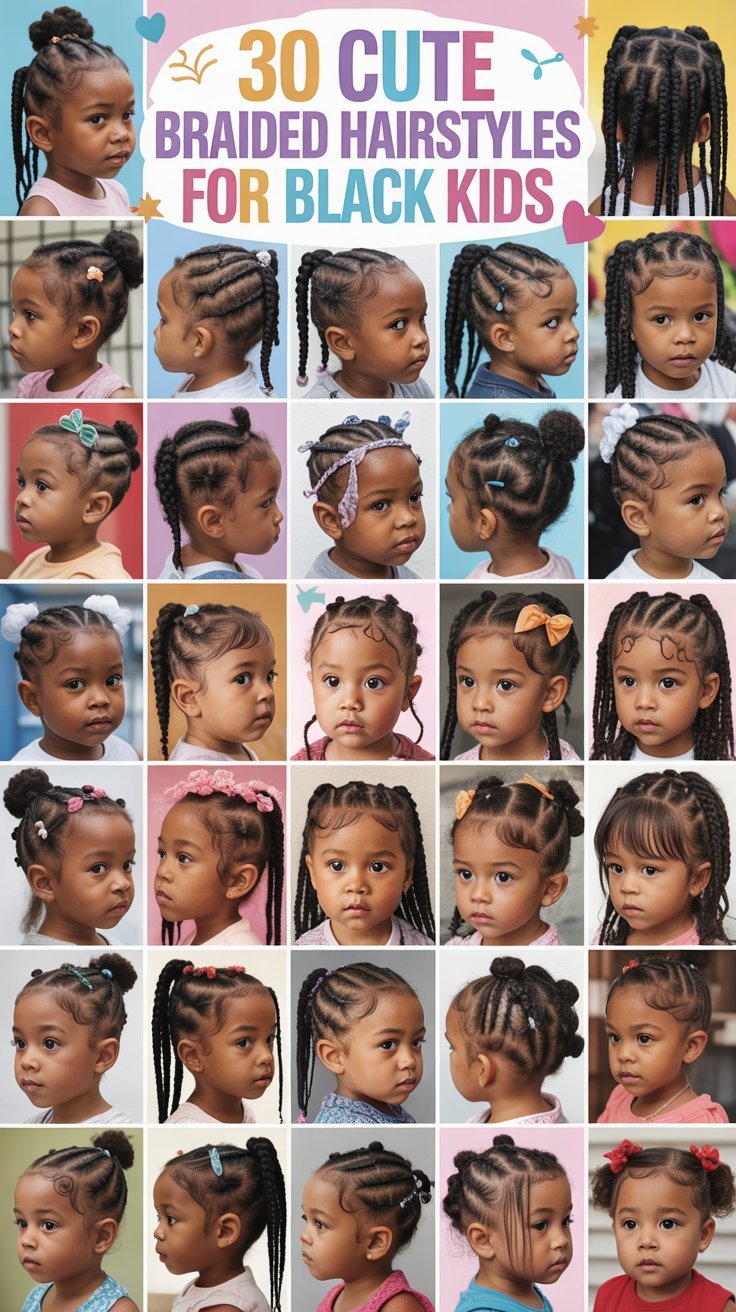 30 Cute Braided Hairstyles for Black Kids