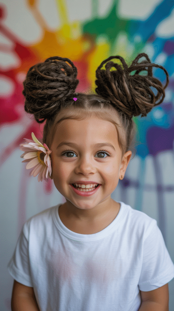 30 Latest Dreadlock Styles for Kids That Are Adorable 17 Loc Space Buns