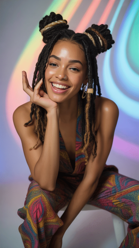 37 Gorgeous Long Dreadlock Styles for Black Women Full of Elegance 24 Long Loc Space Buns
