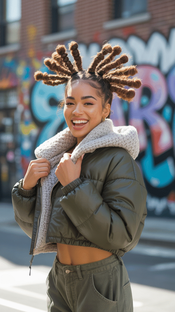 33 Trendy Winter Hairstyles for Black Women in 2025 You'll Fall in Love With 16 Bubble Ponytail