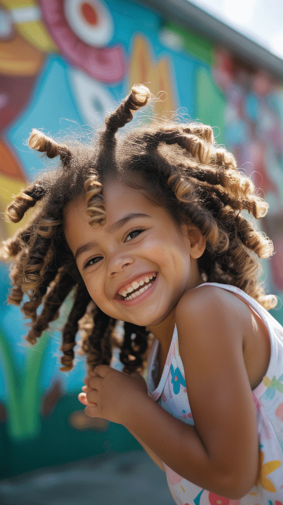30 Latest Dreadlock Styles for Kids That Are Adorable 11 Spiral Loc Curls
