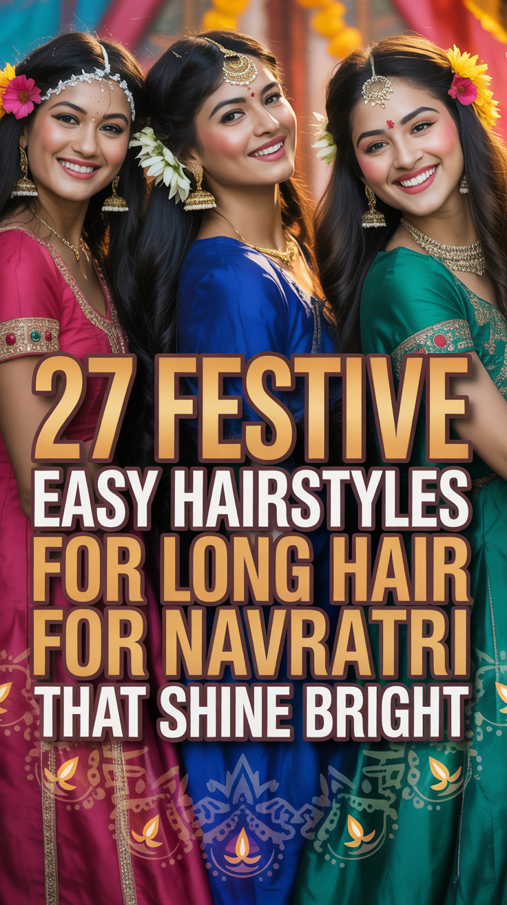 27 Festive Easy Hairstyles for Long Hair for Navratri That Shine Bright