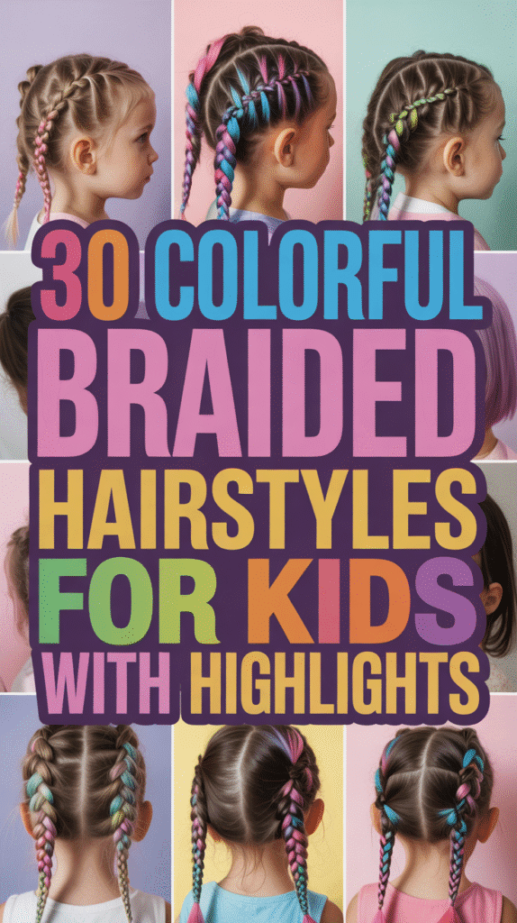 30 Colorful Braided Hairstyles for Kids with Highlights Colorful Braided Hairstyles for Kids with Highlights