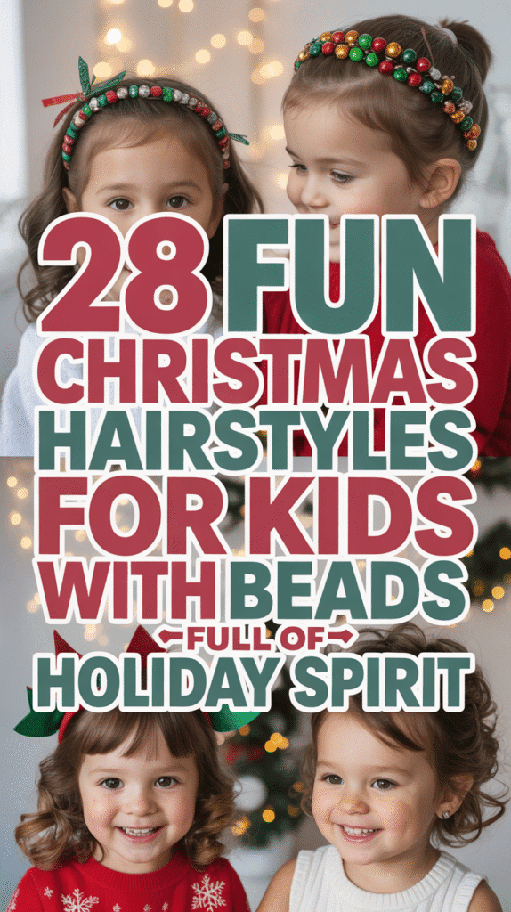 28 Fun Christmas Hairstyles for Kids with Beads Full of Holiday Spirit Fun Christmas Hairstyles for Kids with Beads Full of Holiday Spirit