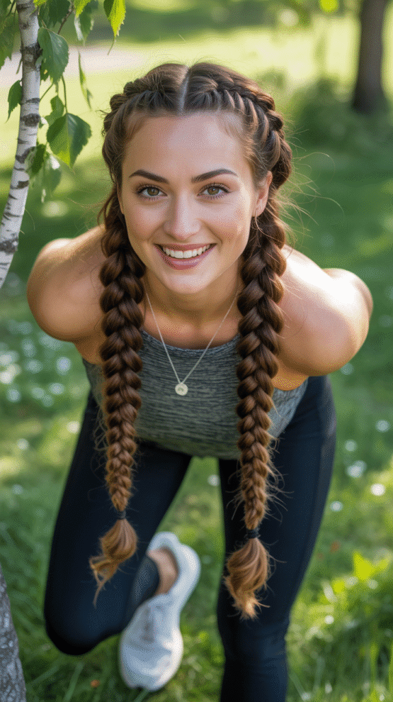 27 Aesthetic French Hairstyles That Elevate Your Look 10 Double French Braids