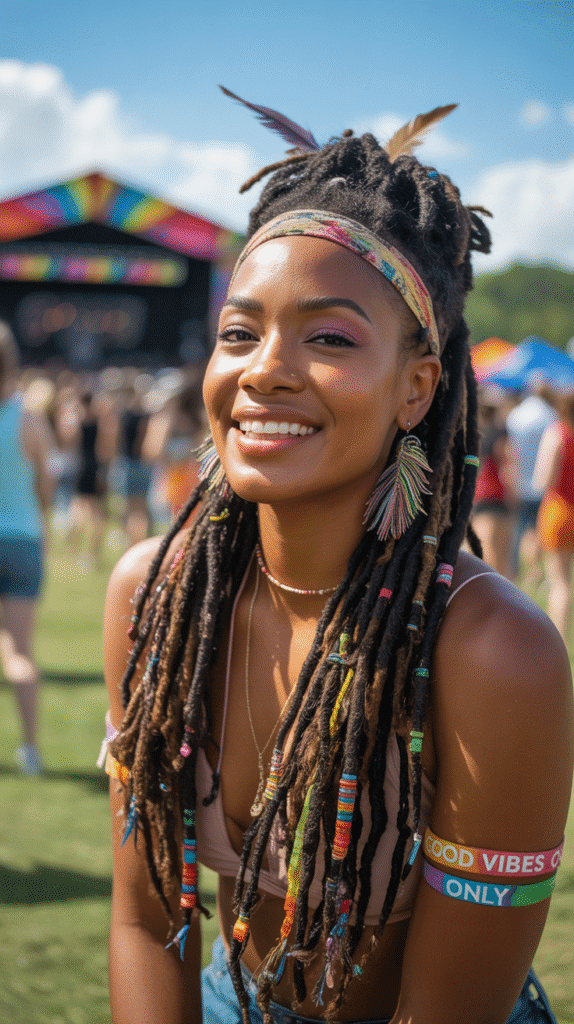 30 Chic Dreadlock Styles for Black Women 2025 You'll Love 20 Festival-Ready Decorated Locs