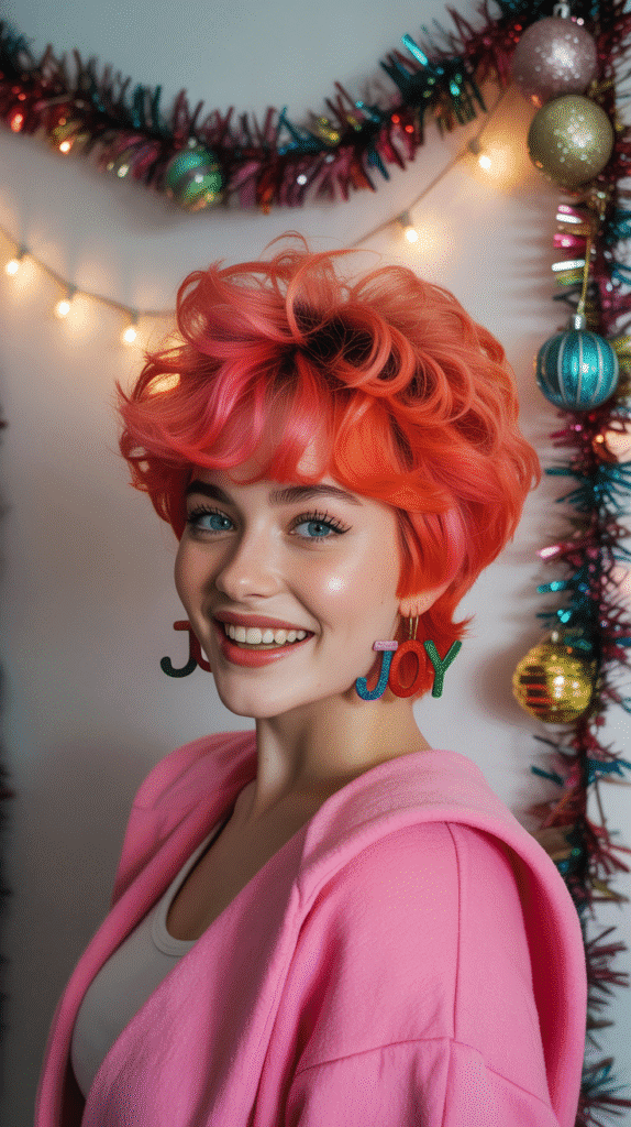 33 Trendy Christmas Party Hairstyles for Short Hair That Shine Bright 15 Crimped Texture for Volume