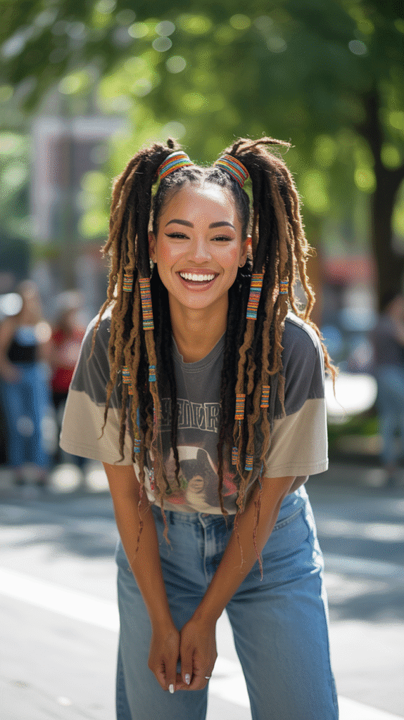 30 Latest Dreadlock Styles 2025 for Ladies You'll Want to Try 23 Loc Pigtails
