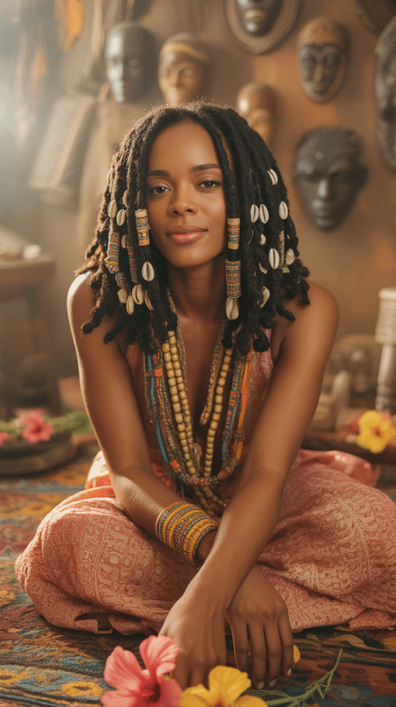 30 Latest Dreadlock Styles 2025 for Ladies You'll Want to Try 9 Tribal Locs with Accessories