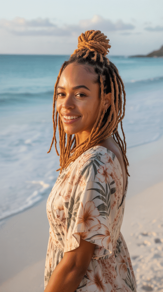 27 Latest Dreadlock Styles for Ladies That Slay Every Look 4 Half-Up Half-Down Dreadlock Style