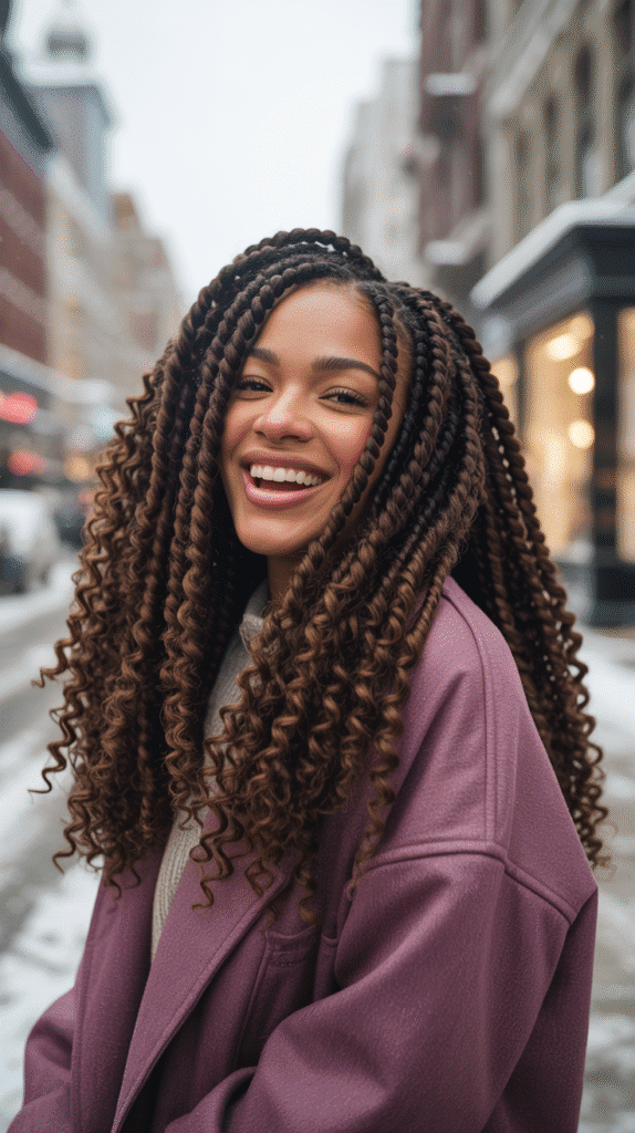 33 Elegant Winter Hairstyles for African American Women of All Ages 18 Crochet Braids