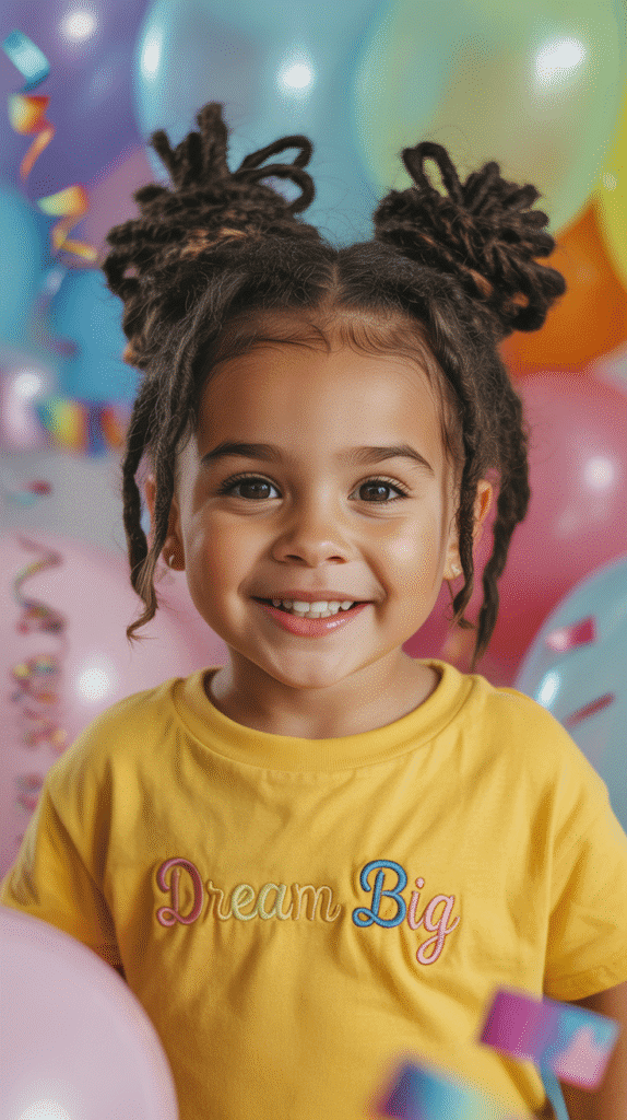 37 Adorable Dreadlock Styles for Kids That Are Easy & Cute 5 Space Buns with Dreads