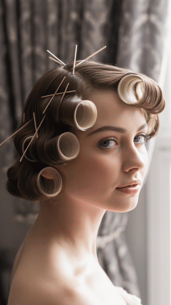 33 Easy French Hairstyles for Short Hair That Look Modern and Fresh 17 Vintage Pin Curls