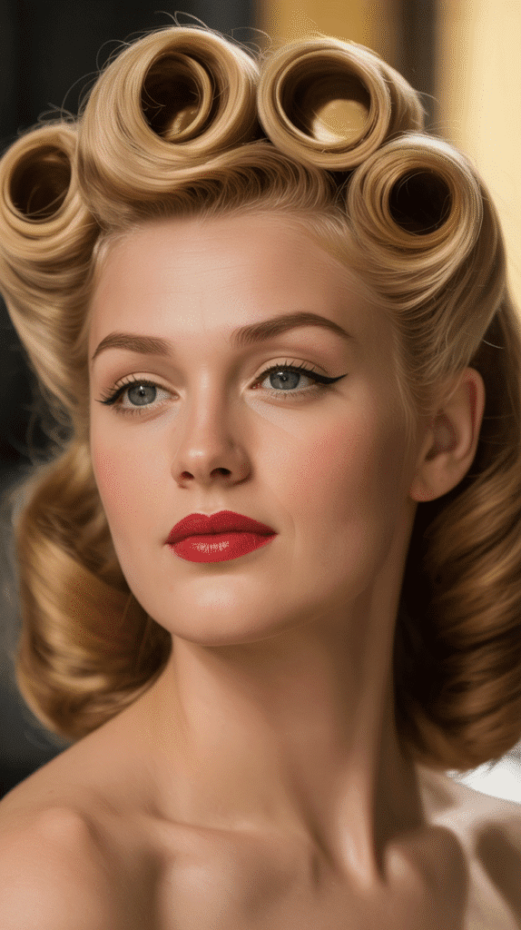 37 Easy Hairstyles to Keep Hair Out of Your Face 32 Victory Rolls