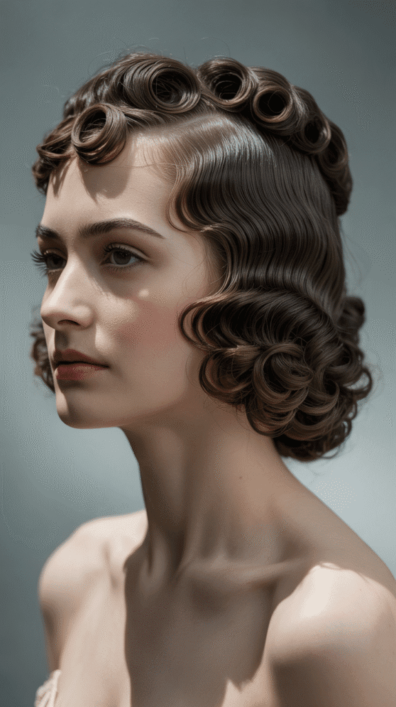 33 Vintage 1930s Updo Hairstyles for Special Occasions 8 Cluster Curl Arrangement