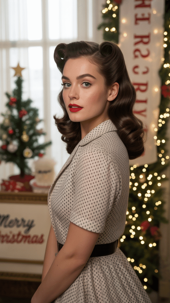 27 Stylish Christmas Party Hairstyles for Mid-Length Hair to Try Now 20 Vintage Victory Rolls