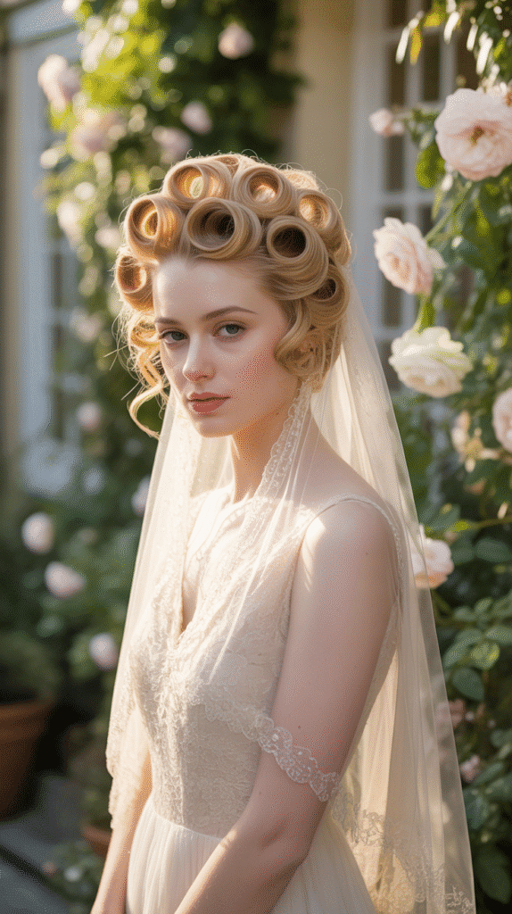 30 Effortless 1930s Hairstyle Ideas for Inspiration 11 Pin Curl Updo