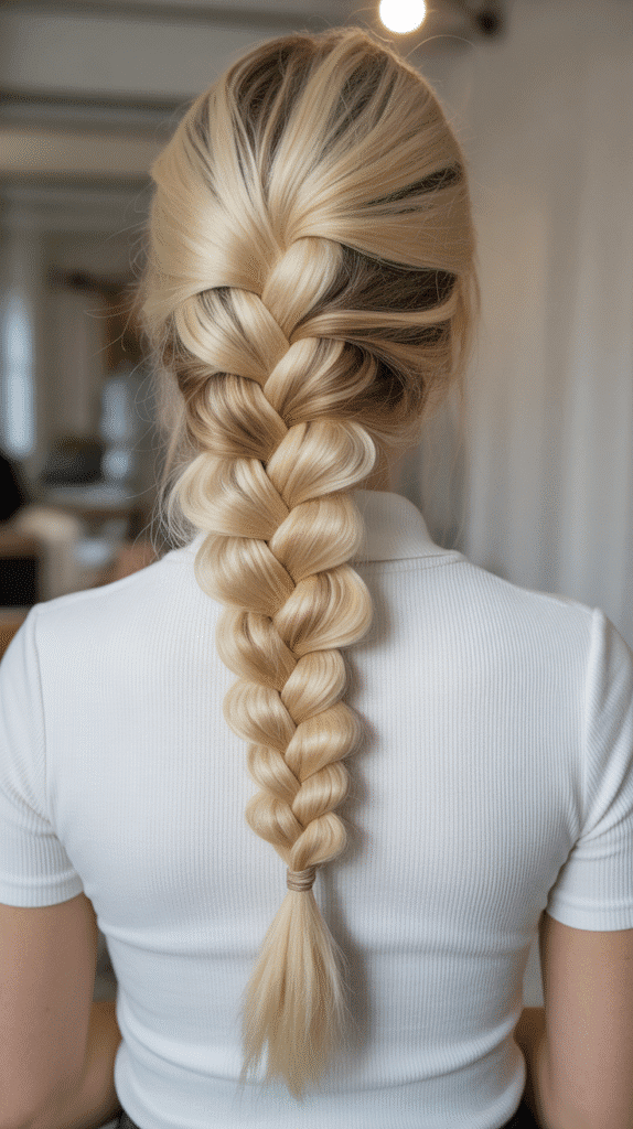 27 Easy Hairstyles for Long Hair for School That Are Cute and Quick 17 Pull-Through Braid