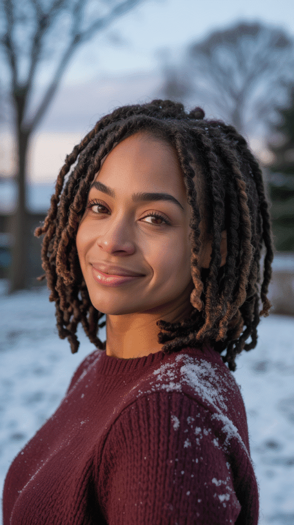 33 Elegant Winter Hairstyles for African American Women of All Ages 3 Goddess Locs