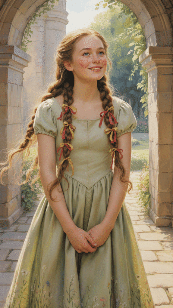 27 Creative Medieval Hairstyle Ideas for Princesses 3 Double Braids with Ribbon Weaving