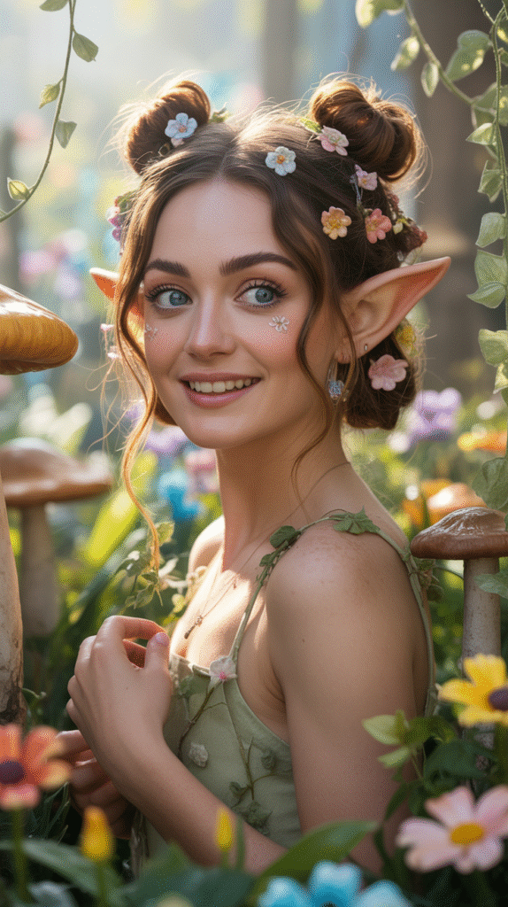 28 Easy Elf Hairstyles You Can Create in Minutes 23 Multiple Mini Buns