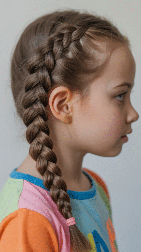 27 Easy Braided Hairstyles for Kids 1 Classic Three-Strand Braid